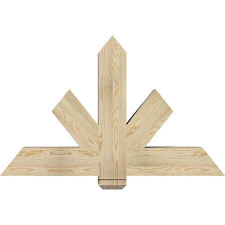 Ekena Millwork Kennewick Rough Sawn Timber Gable Bracket, Douglas Fir, 48"W x 30"H x 6"D x 6"F, 15/12 Pitch GBW048X30X0606KEN00RDF